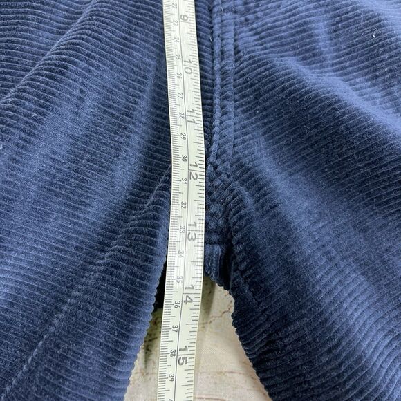 Split Vintage Skateboard Blue Corduroy Embroidered Grunge Y2K Pants Sz 28 Baggy - Picture 10 of 11